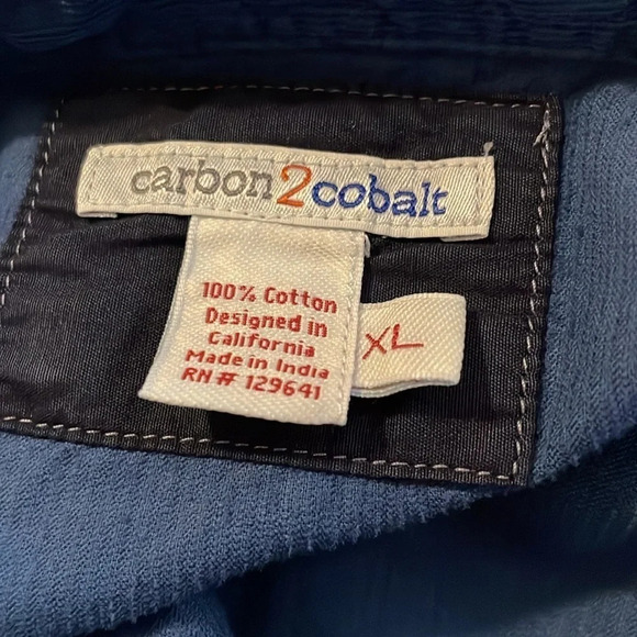 Carbon2cobalt men’s long sleeve button down blue shirt size XL - Picture 7 of 7